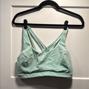 Lululemon Green Sports Bra with Criss-Cross Straps